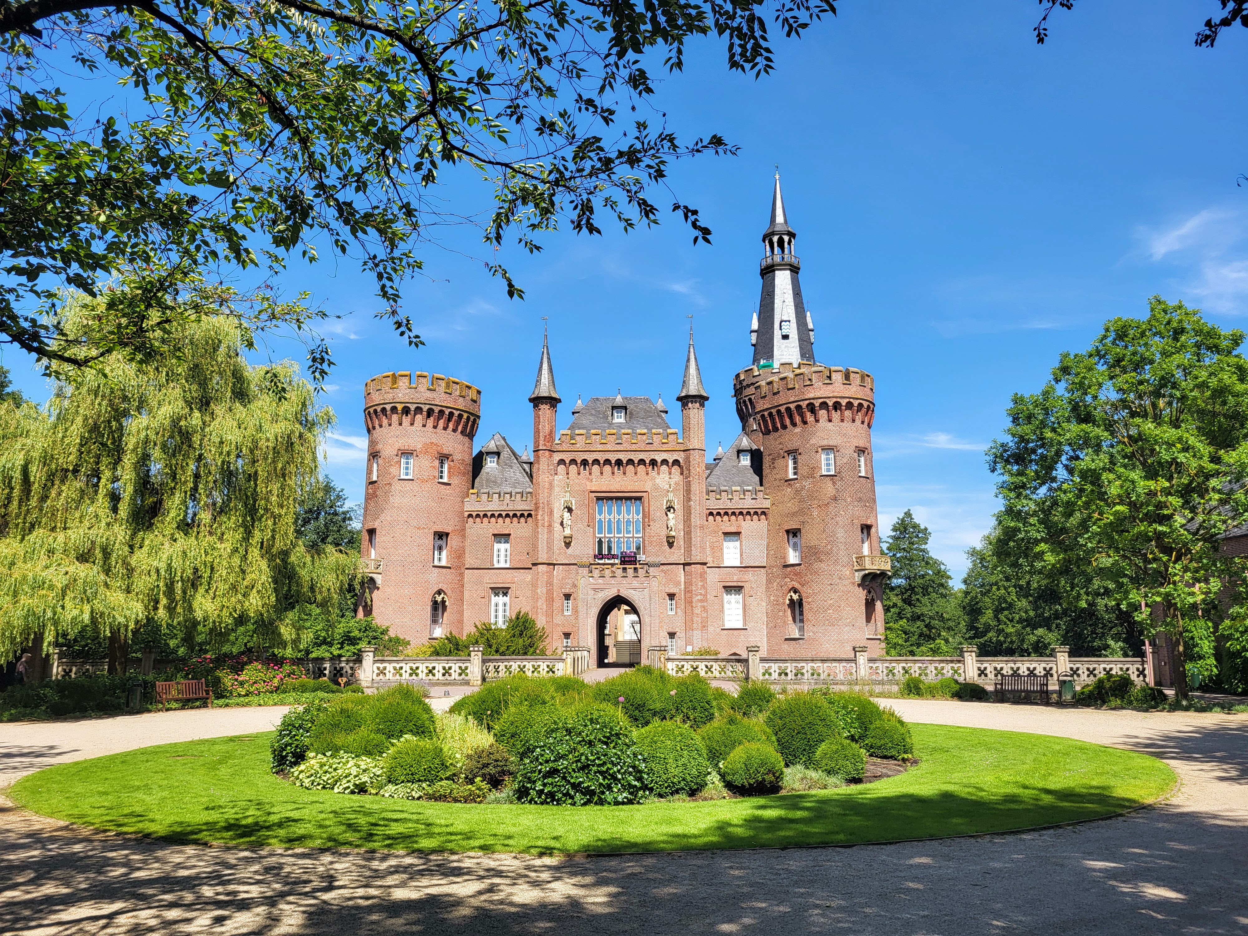 Elegant castle and formal gardens in Germany